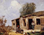 斯坦尼斯 拉勒平 : Farmyard in Normandy